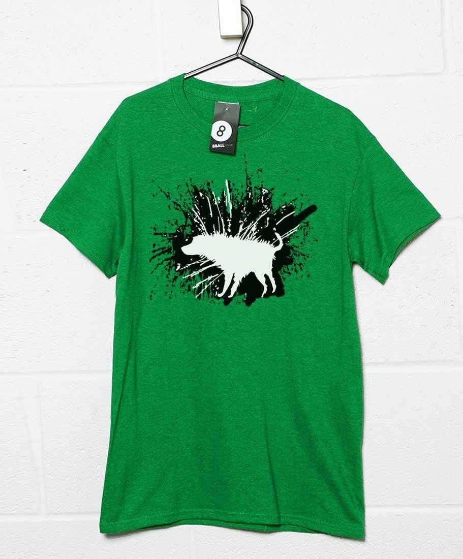 Shaking Dog Mens Graphic T-Shirt 8Ball