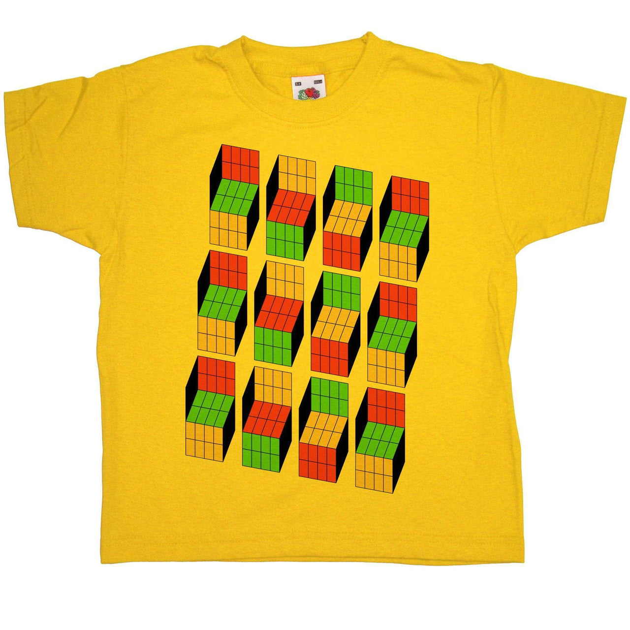 Sheldon's Optical Illusion Cubes Childrens T-Shirt 8Ball