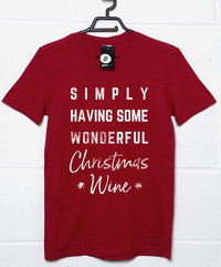 Thumbnail for Simply Having Some Wonderful Christmas Wine Mens T-Shirt 8Ball