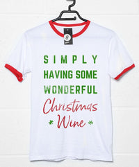 Thumbnail for Simply Having Some Wonderful Christmas Wine Mens T-Shirt 8Ball