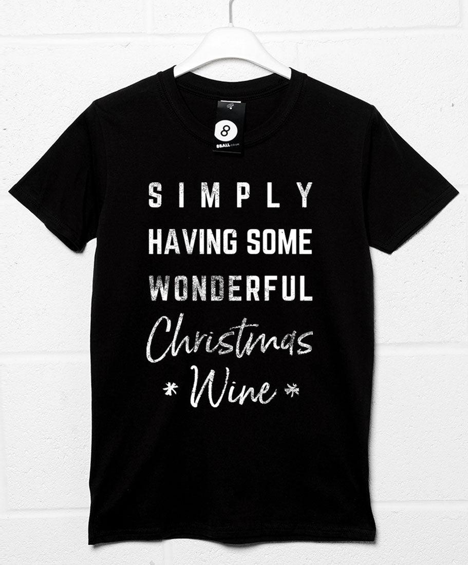 Simply Having Some Wonderful Christmas Wine Mens T-Shirt 8Ball