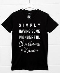 Thumbnail for Simply Having Some Wonderful Christmas Wine Mens T-Shirt 8Ball