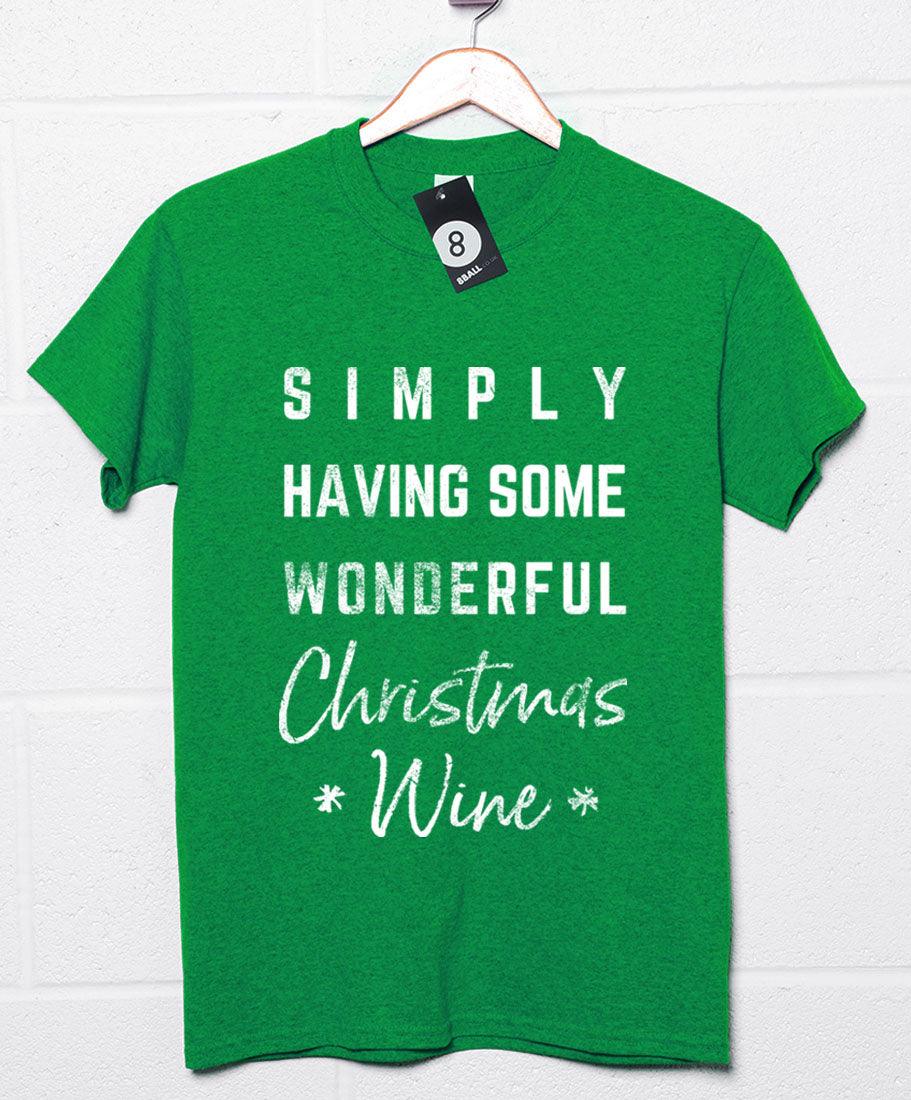 Simply Having Some Wonderful Christmas Wine Mens T-Shirt 8Ball
