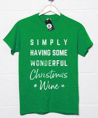 Thumbnail for Simply Having Some Wonderful Christmas Wine Mens T-Shirt 8Ball