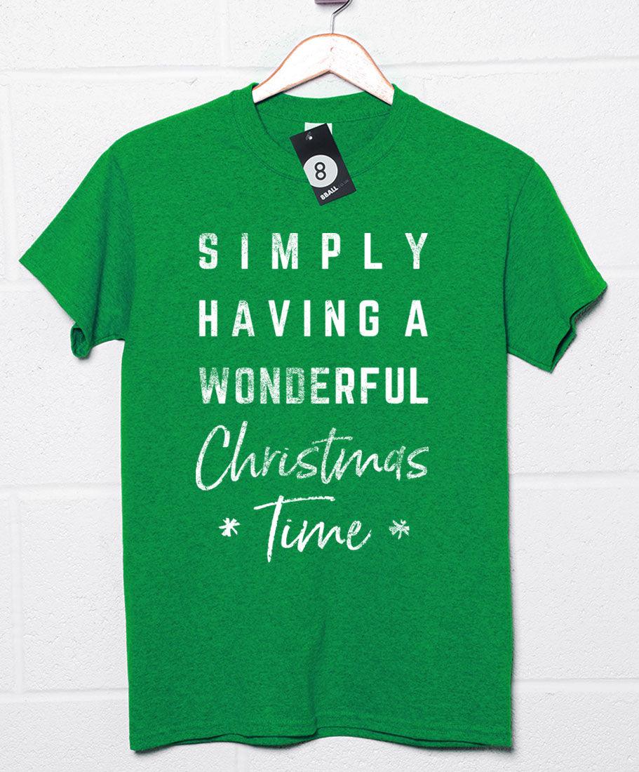 Simply Having a Wonderful Christmas Time Graphic T-Shirt For Men 8Ball