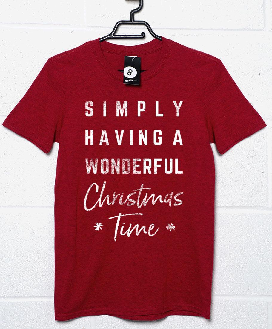 Simply Having a Wonderful Christmas Time Graphic T-Shirt For Men 8Ball