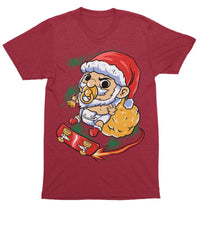 Thumbnail for Skateboarding Baby Santa Unisex Christmas T-Shirt For Men 8Ball