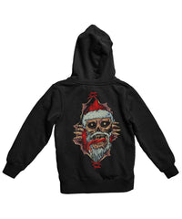 Thumbnail for Skull Santa Peek-A-Boo Back Printed Christmas Graphic Hoodie 8Ball