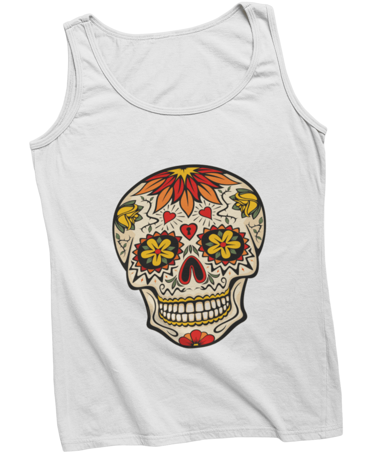 Skull Tattoo Design Adult Womens Vest Top 8Ball