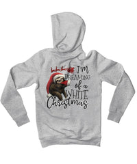 Thumbnail for Sloth Dreaming Of A White Christmas Back Printed Sloth Hoodie For Men and Women 8Ball