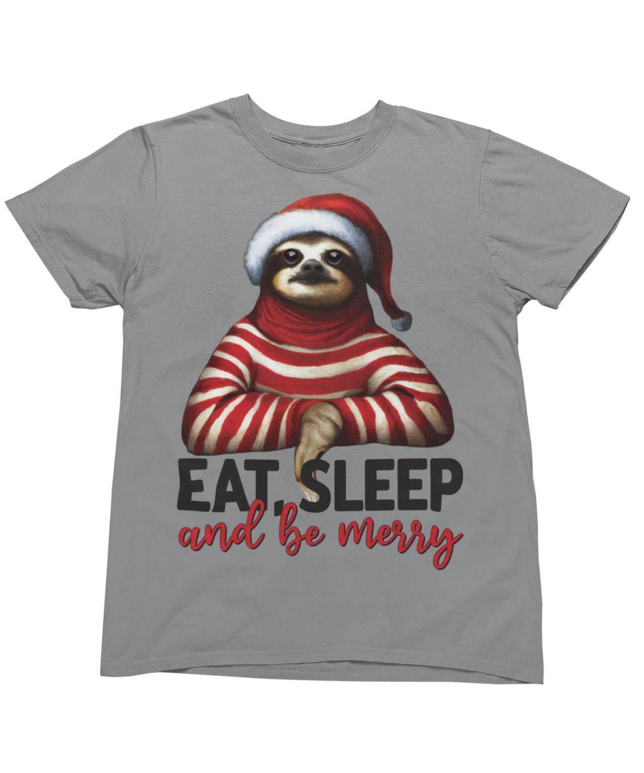 Sloth Eat Sleep And Be Merry Christmas Unisex T-Shirt For Men 8Ball