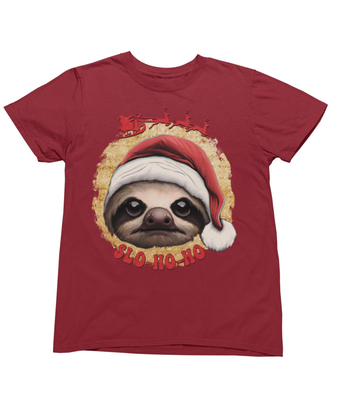 Sloth Ho Ho Ho Christmas Unisex Unisex T-Shirt 8Ball
