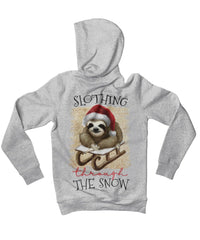 Thumbnail for Slothing Through The Snow Christmas Back Printed Unisex Hoodie 8Ball