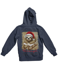 Thumbnail for Slothing Through The Snow Christmas Back Printed Unisex Hoodie 8Ball