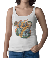 Thumbnail for Snake and Skull Tattoo Design Adult Womens Vest Top 8Ball