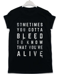 Thumbnail for Sometimes You Gotta Bleed Lyric Quote Mens Graphic T-Shirt 8Ball