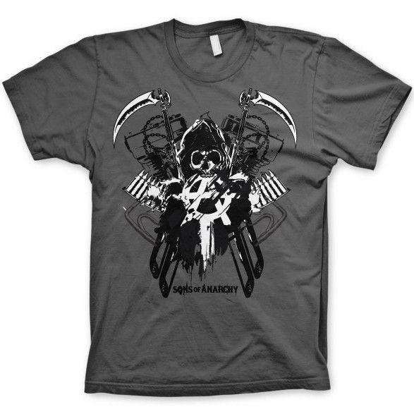 Sons Of Anarchy Harley Engine Reaper Graphic T-Shirt For Men 8Ball