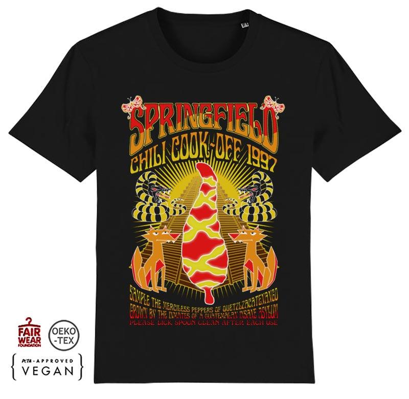 Springfield Chili Cook Off Premium Organic Cotton Mens Graphic T-Shirt 8Ball