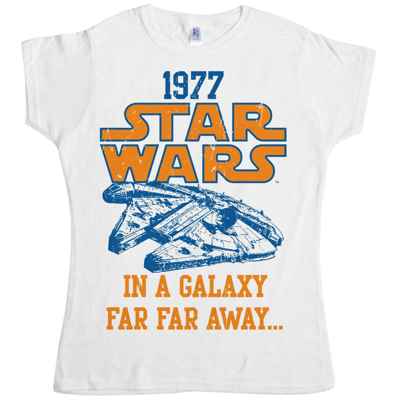 Star Wars Far Away Falcon Fitted Womens T-Shirt 8Ball
