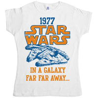 Thumbnail for Star Wars Far Away Falcon Fitted Womens T-Shirt 8Ball