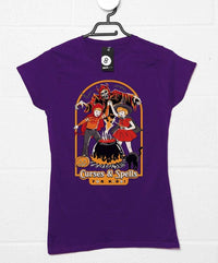 Thumbnail for Steven Rhodes Curses and Spells Womens T-Shirt 8Ball