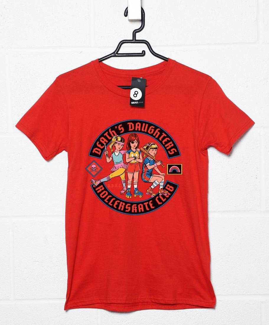 Steven Rhodes Death's Daughters Rollerskate Club Mens T-Shirt 8Ball