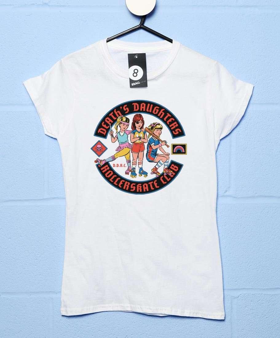 Steven Rhodes Death's Daughters Rollerskate Club Womens Style T-Shirt 8Ball