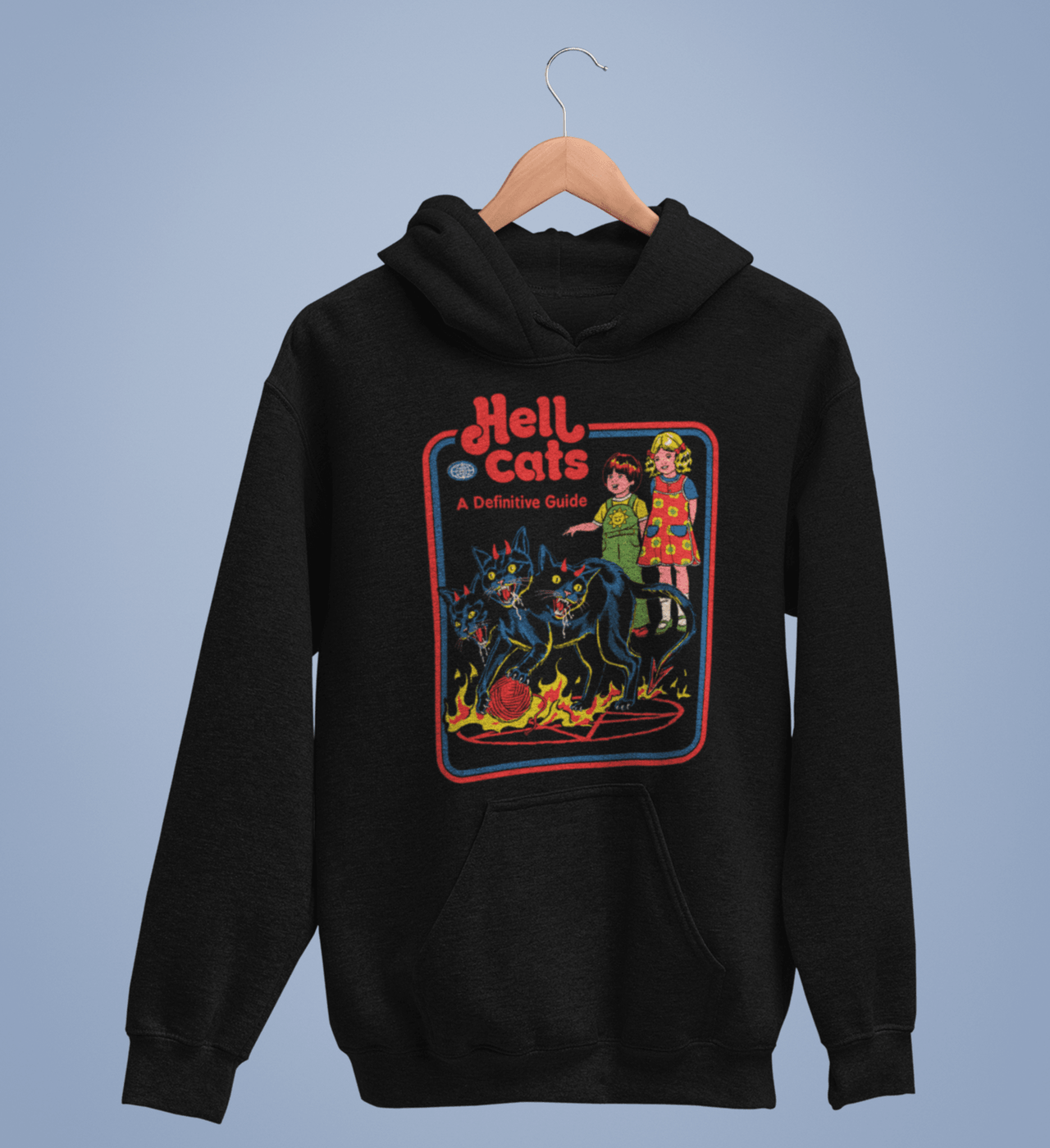 Steven Rhodes Hell Cats Back Printed Hoodie For Men and Women 8Ball