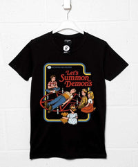 Thumbnail for Steven Rhodes Let's Summon Demons Graphic T-Shirt For Men 8Ball