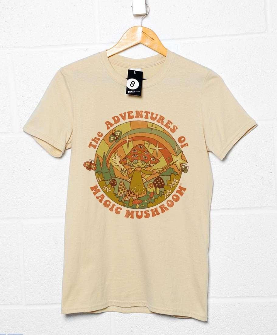 Steven Rhodes The Adventures of Magic Mushroom Mens T-Shirt 8Ball