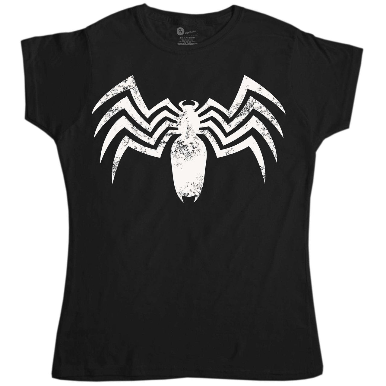 Superhero Venomous Spider Fitted Womens T-Shirt 8Ball