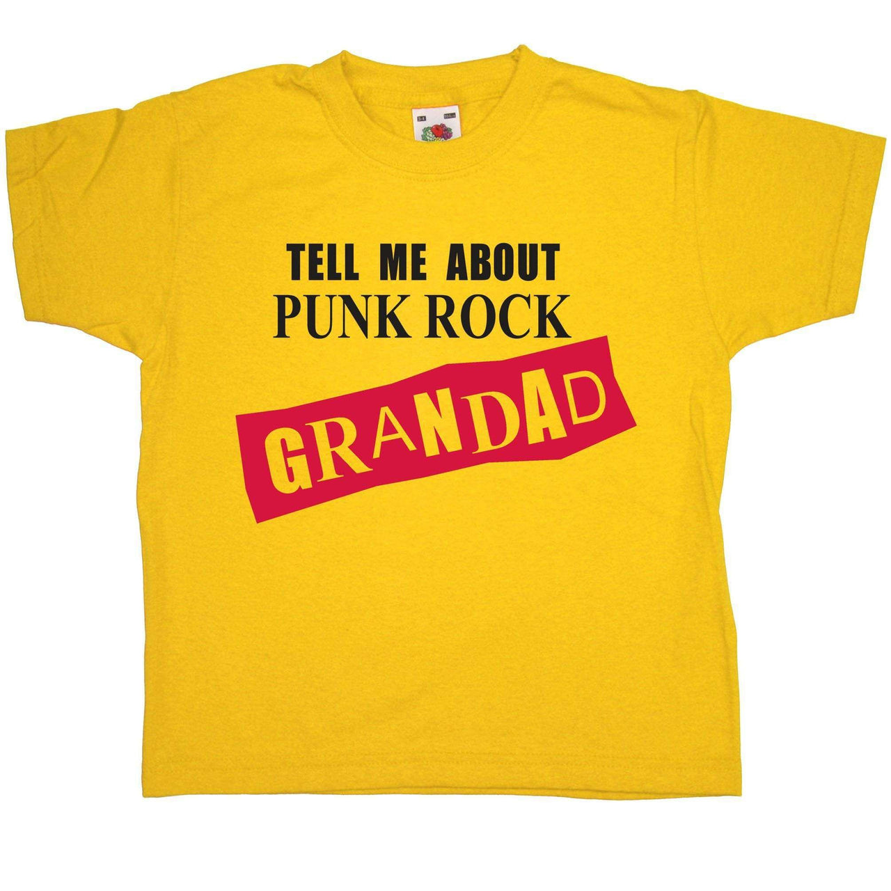 Tell Me About Punk Rock Grandad Childrens Graphic T-Shirt 8Ball