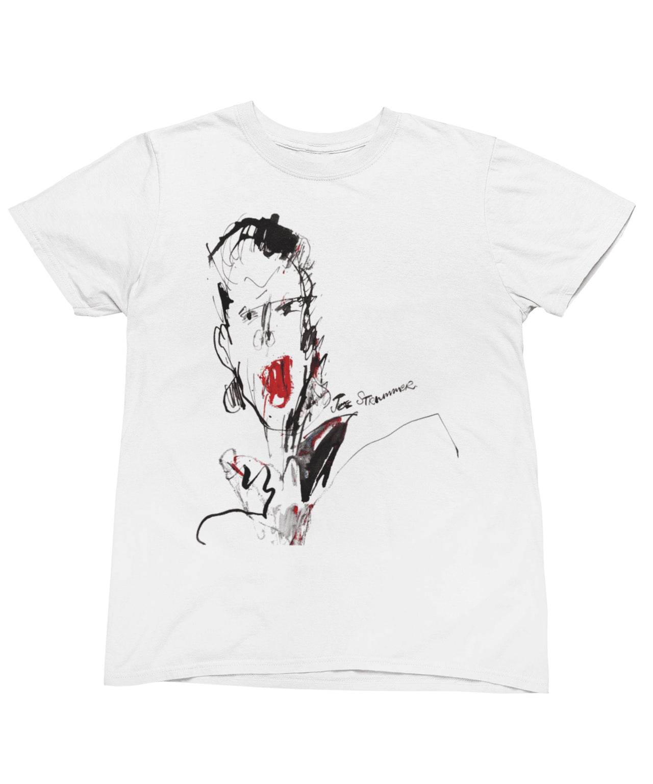 The Clash Joe Strummer Illustration By Ray Lowry Graphic T-Shirt For Men 8Ball