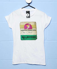 Thumbnail for The Clash Take The Fifth Tour Albatross Access Pass Womens T-Shirt 8Ball