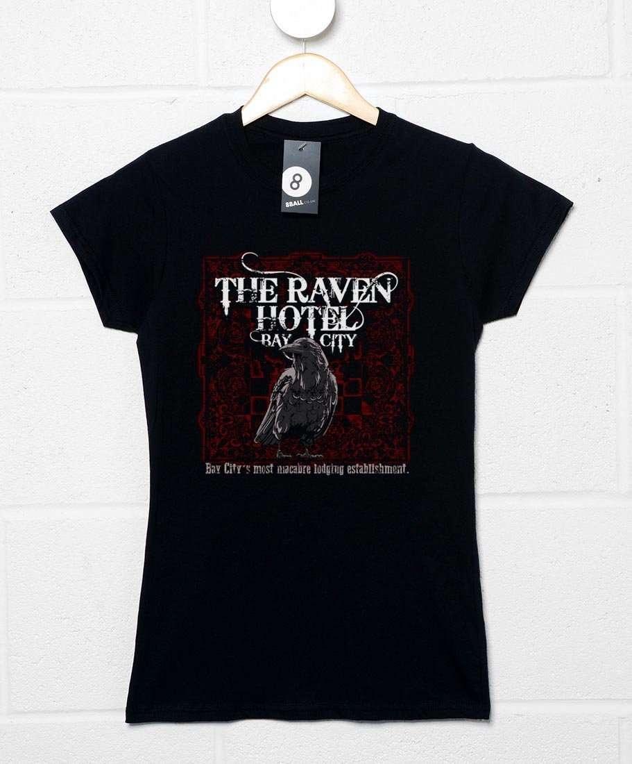 The Raven Hotel Fitted Womens T-Shirt 8Ball