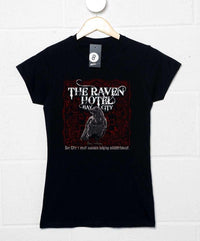 Thumbnail for The Raven Hotel Fitted Womens T-Shirt 8Ball