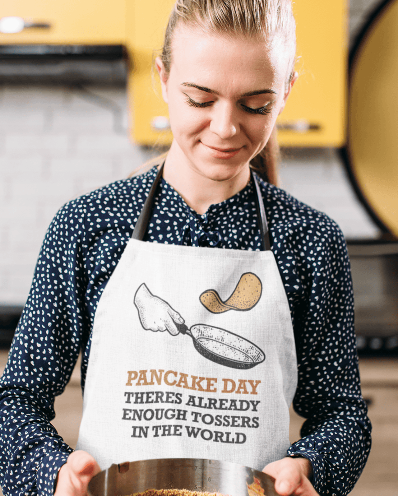 Theres Already Enough Tossers Pancake Day Cotton Kitchen Apron 8Ball