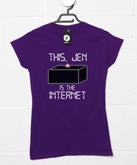 Thumbnail for This Jen Is The Internet Womens Fitted T-Shirt 8Ball