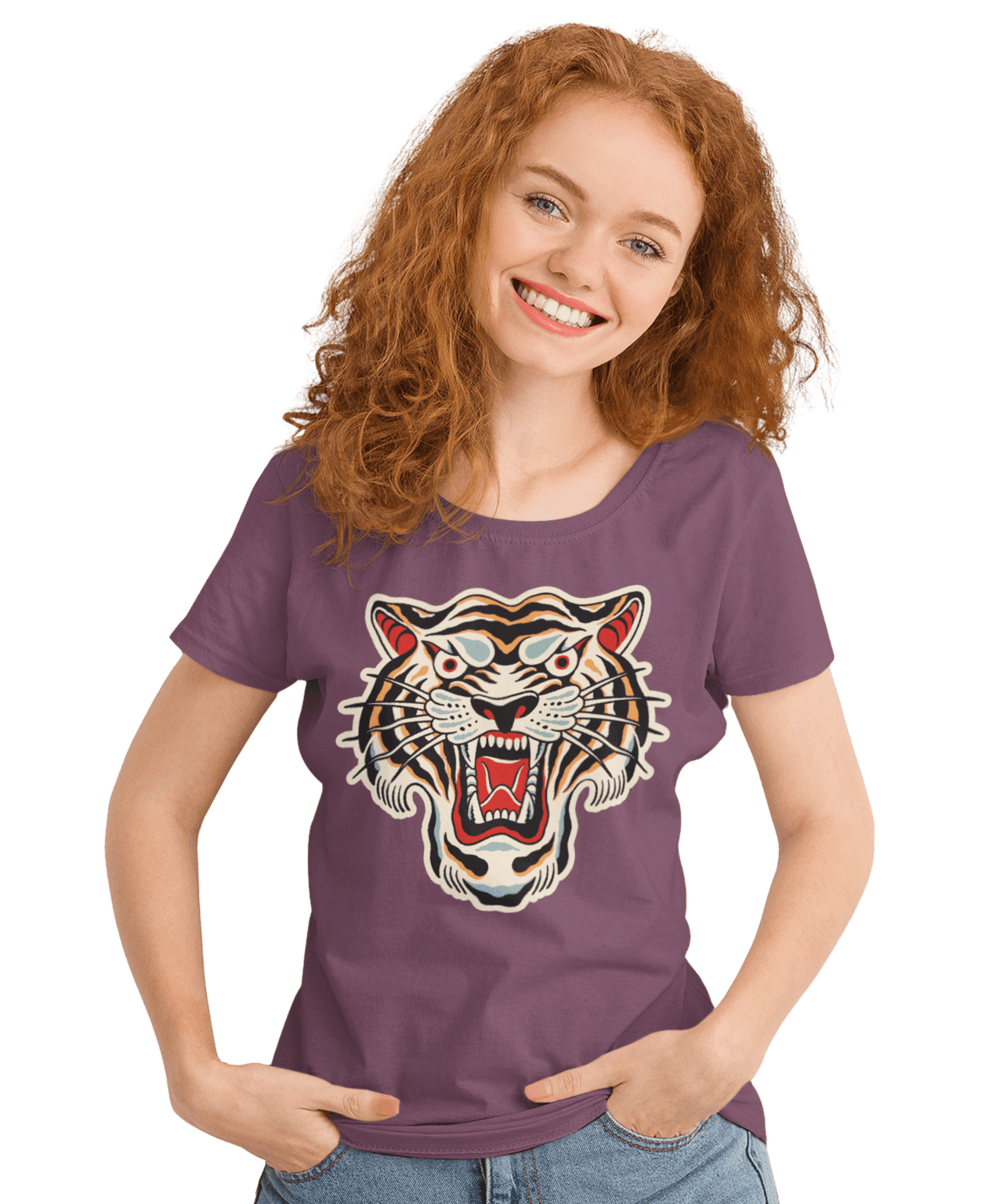 Tiger Tattoo Design Adult Unisex Unisex T-Shirt For Men And Women 8Ball