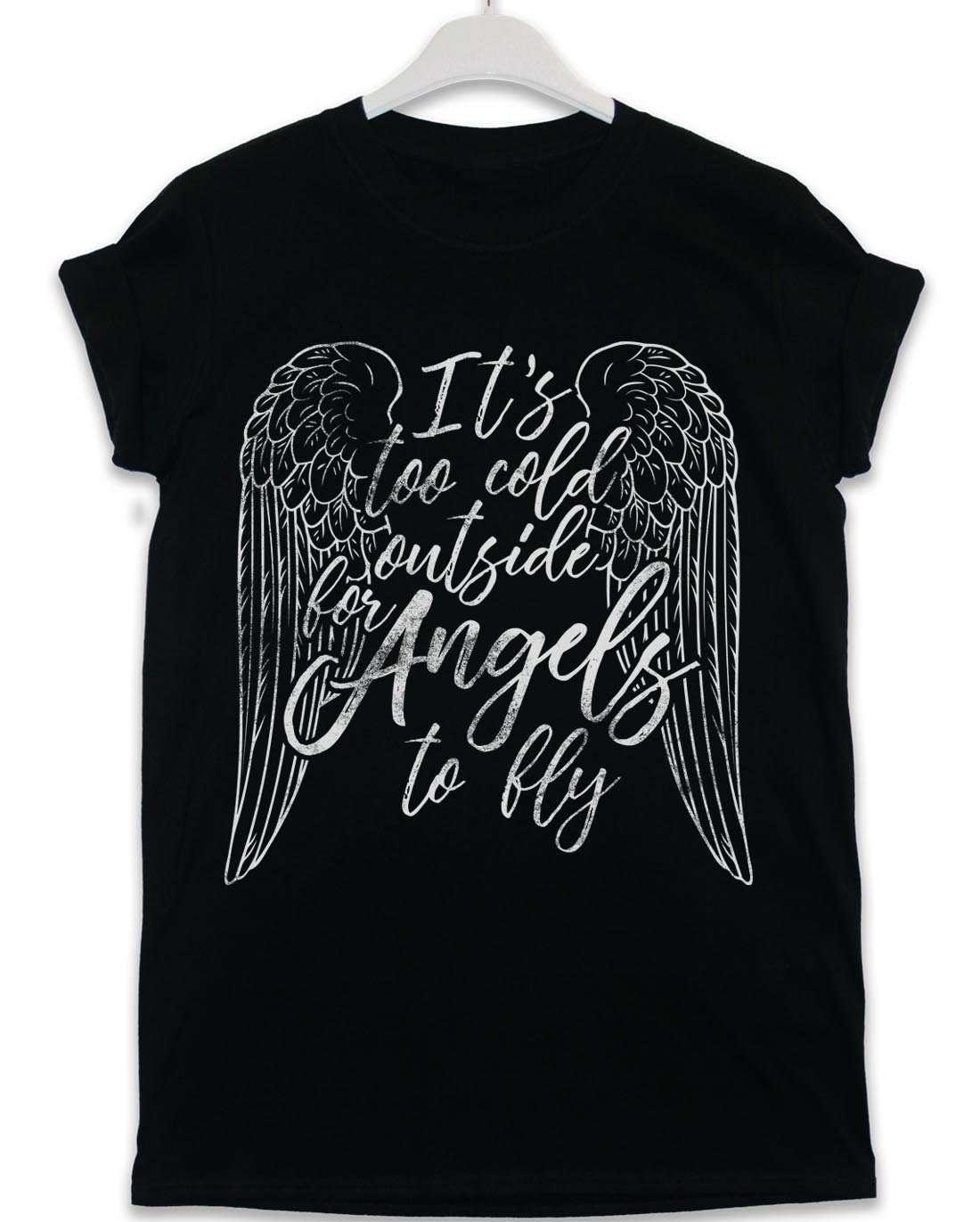 Too Cold for Angels Lyric Quote Mens T-Shirt 8Ball