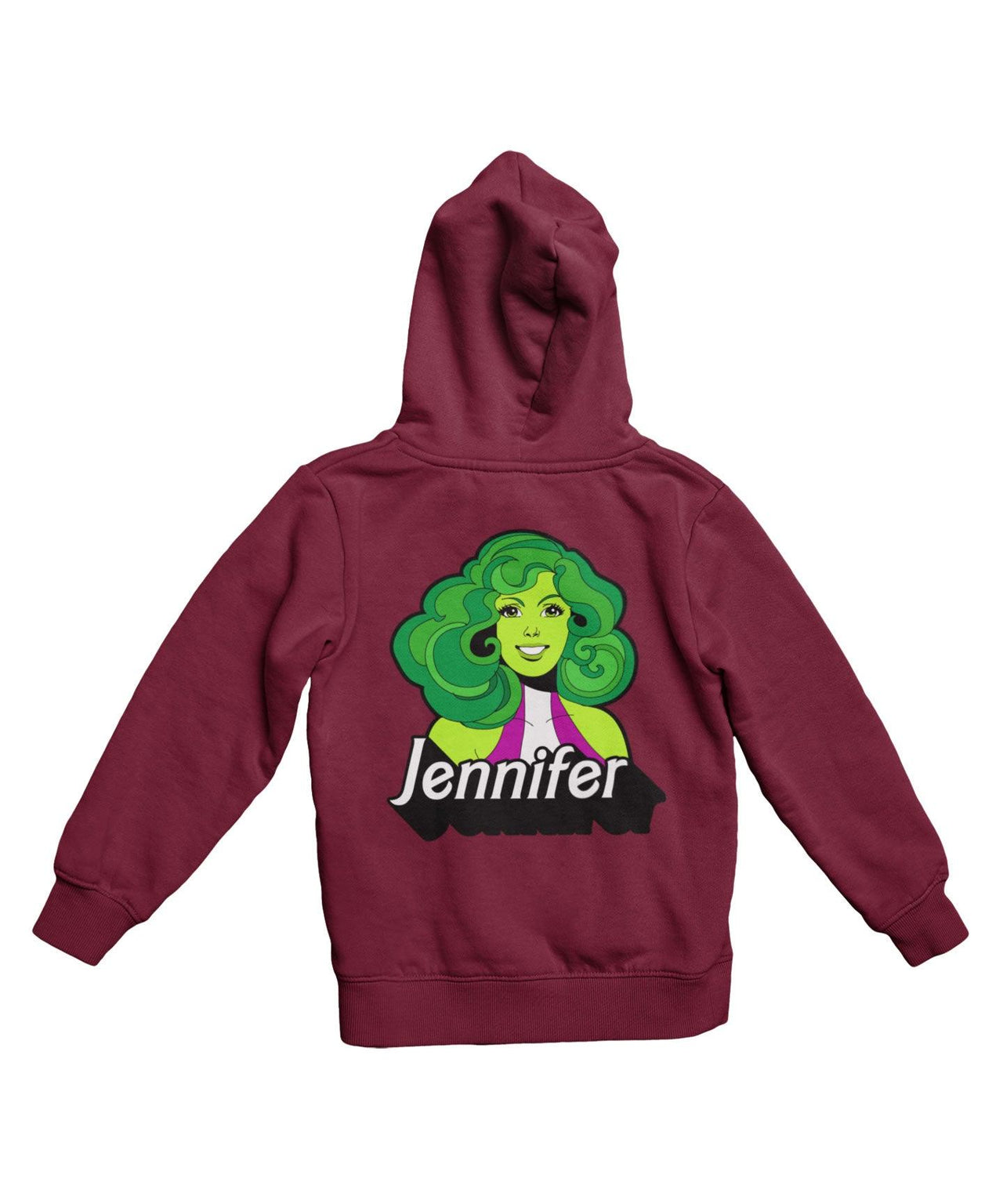 Top Notchy Barbie She Hulk Back Printed Unisex Hoodie 8Ball