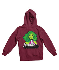 Thumbnail for Top Notchy Barbie She Hulk Back Printed Unisex Hoodie 8Ball