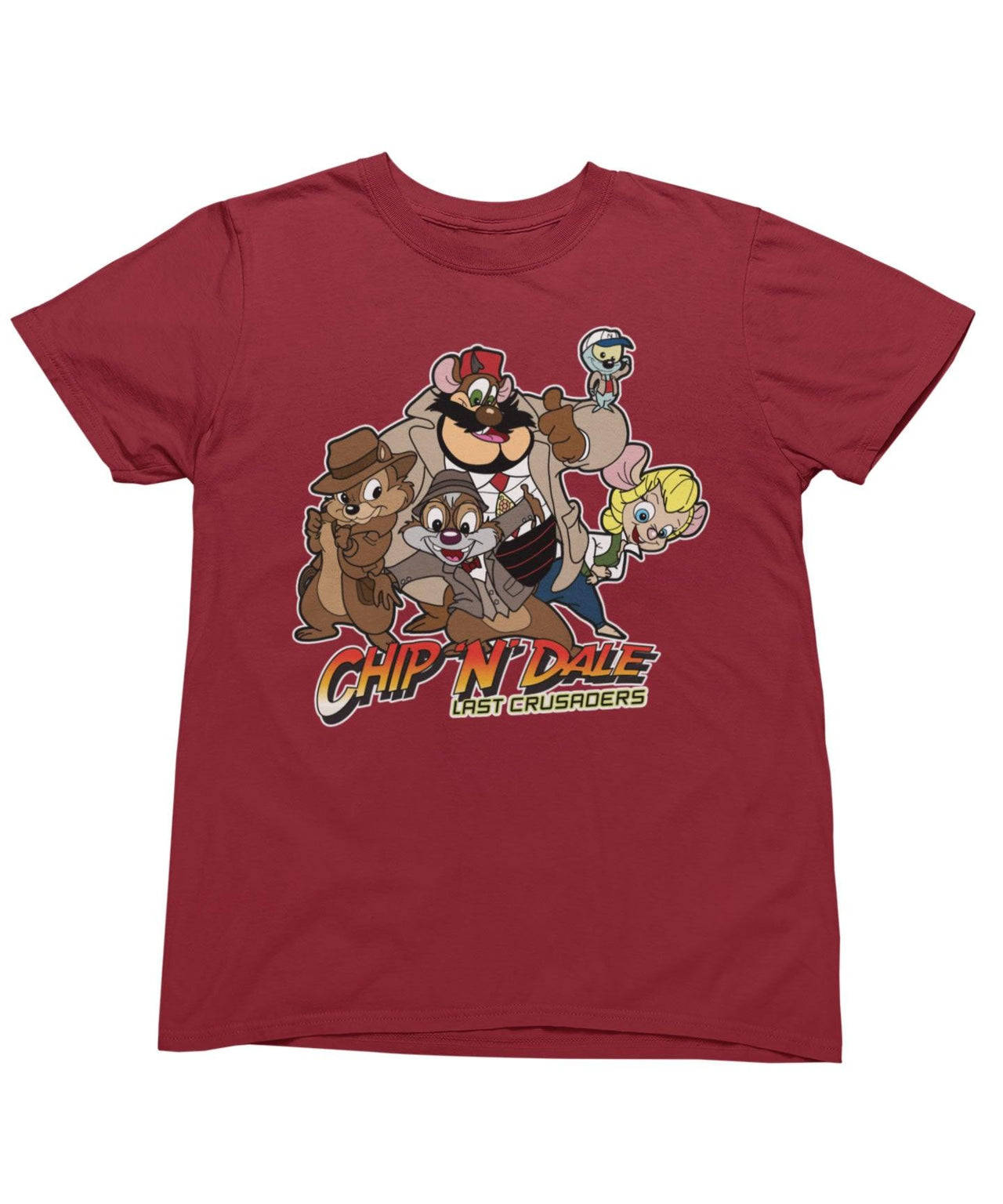 Top Notchy Chip N Dale Last Crusaders Men's/Unisex Mens Graphic T-Shirt 8Ball