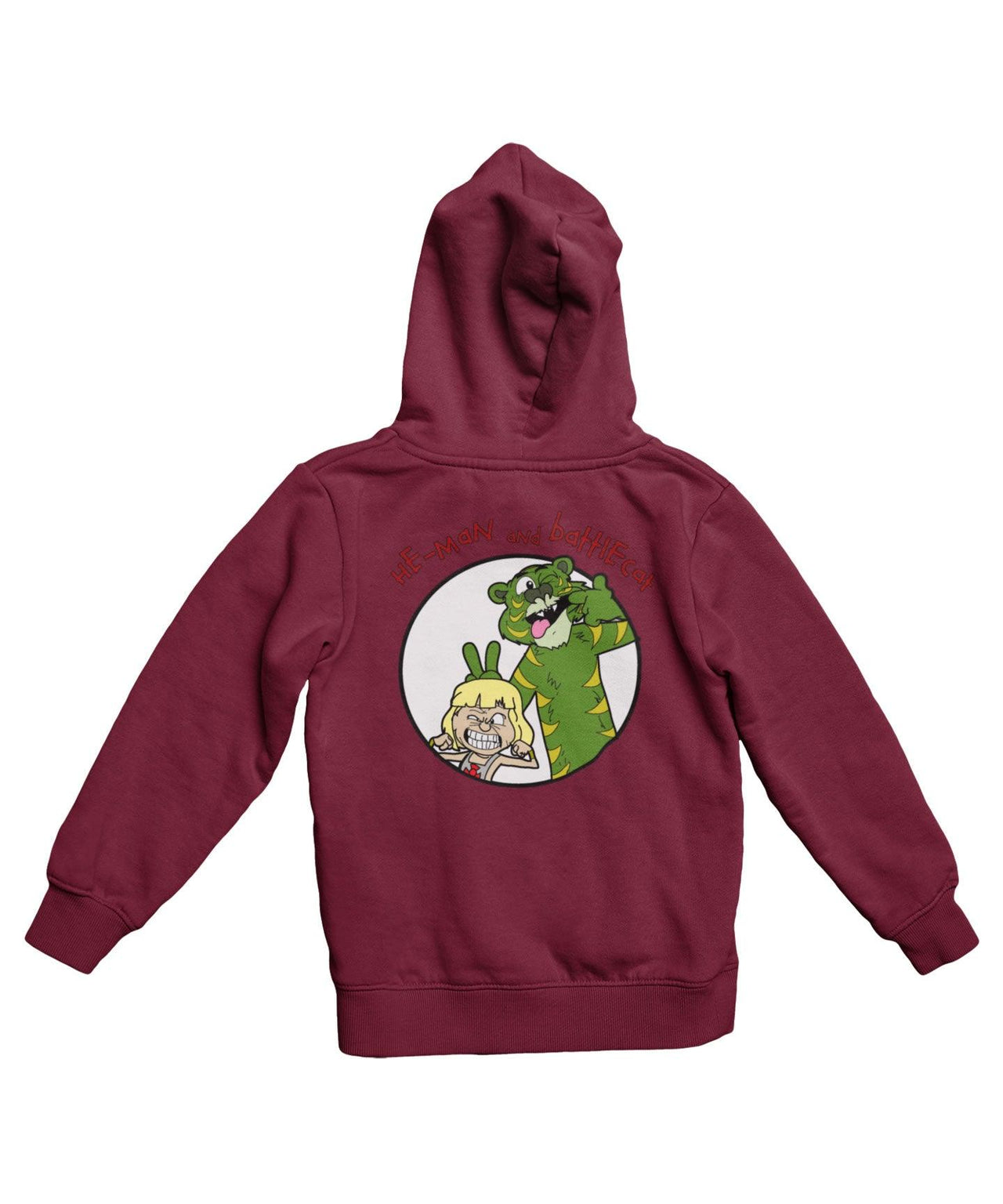 Top Notchy He Man and Battlecat Back Printed Unisex Hoodie 8Ball