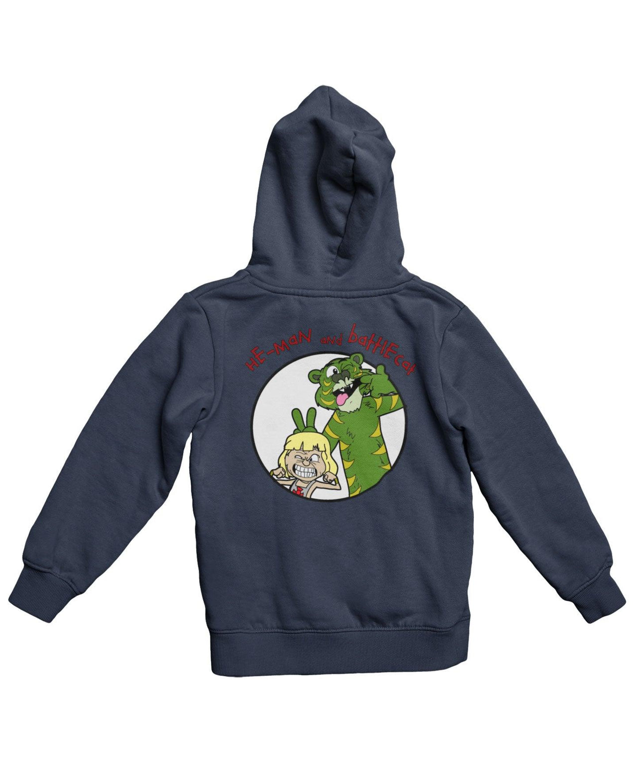 Top Notchy He Man and Battlecat Back Printed Unisex Hoodie 8Ball