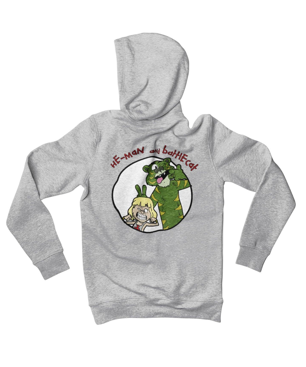 Top Notchy He Man and Battlecat Back Printed Unisex Hoodie 8Ball