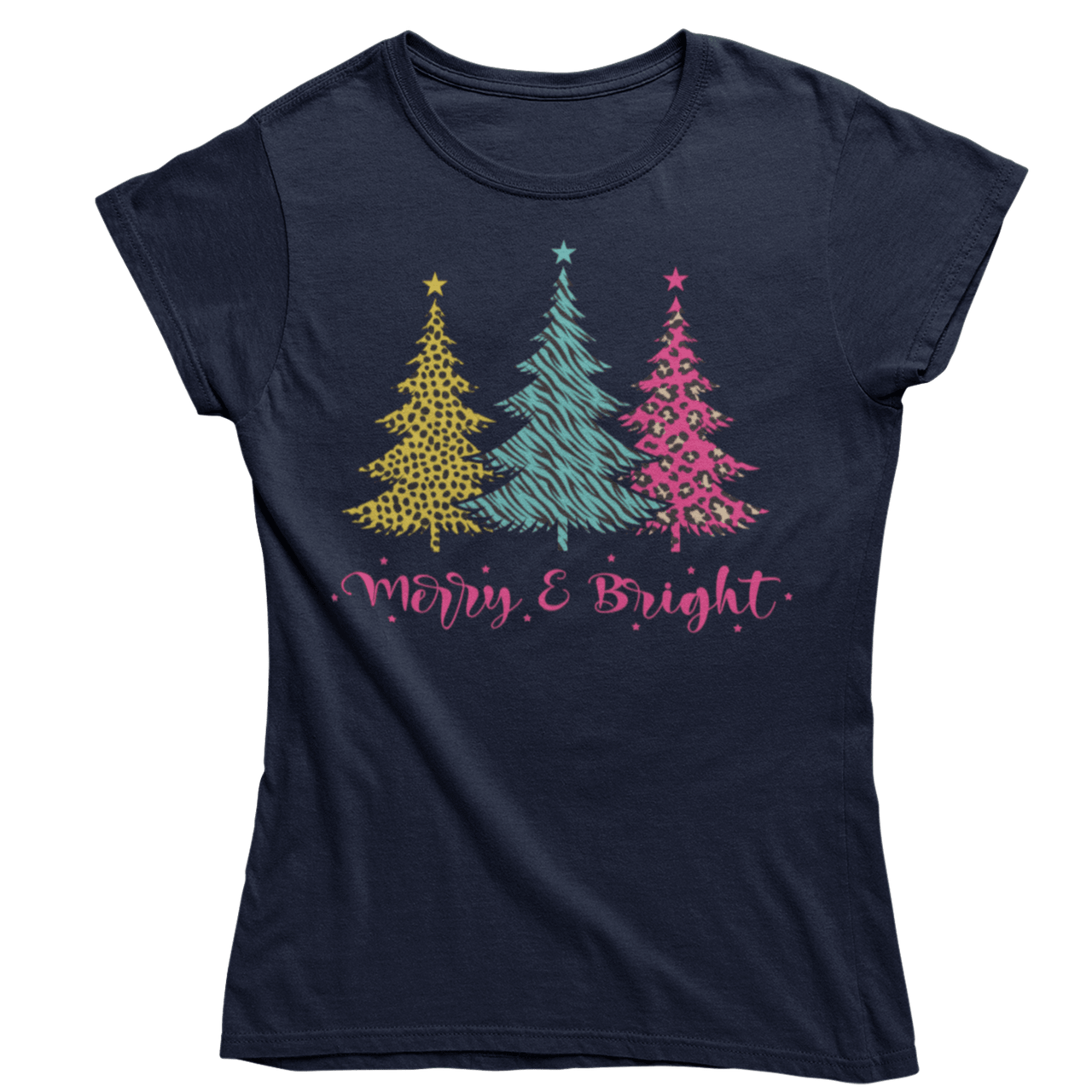 Triple Christmas Tree Womens Style T-Shirt 8Ball