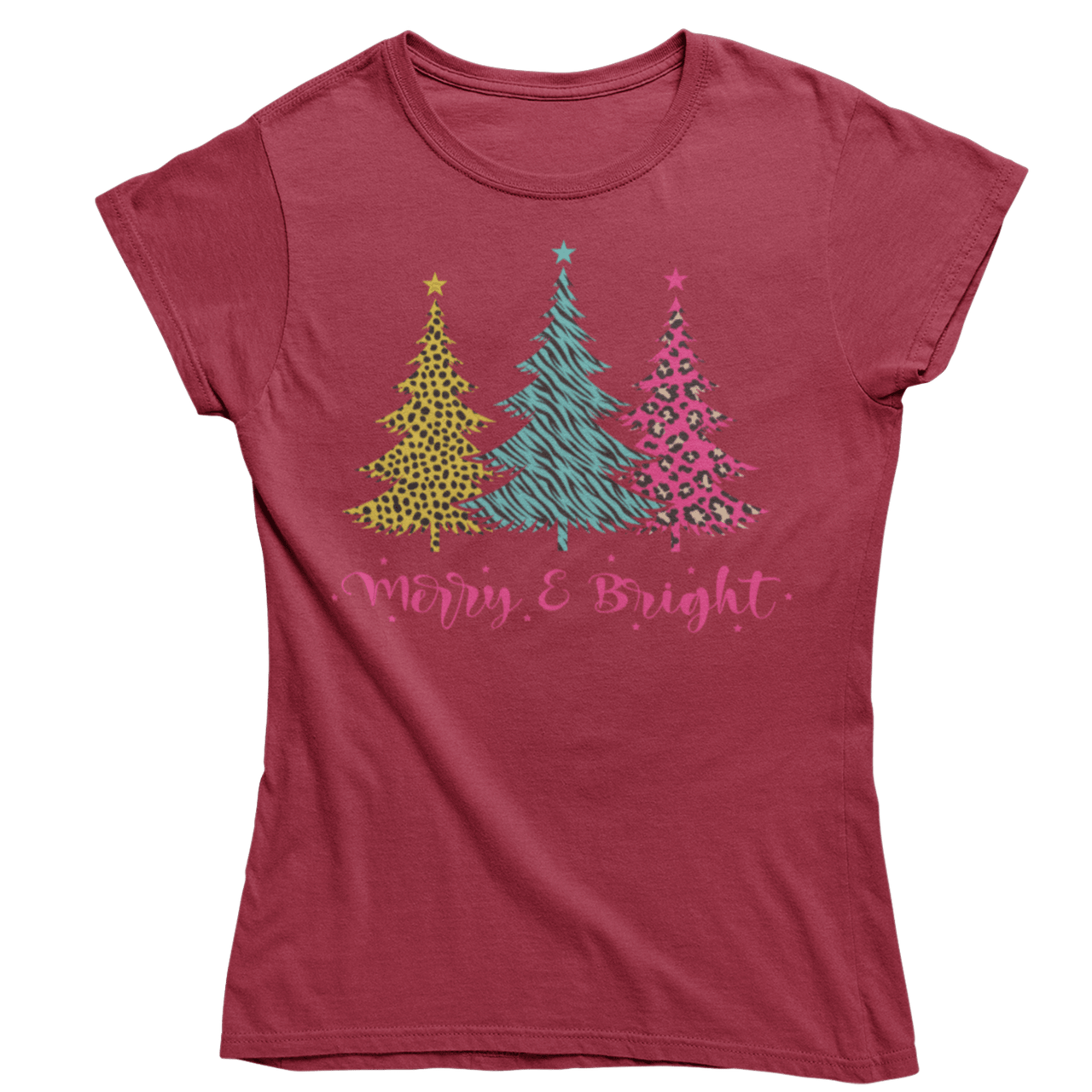 Triple Christmas Tree Womens Style T-Shirt 8Ball