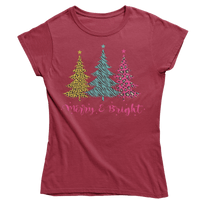 Thumbnail for Triple Christmas Tree Womens Style T-Shirt 8Ball