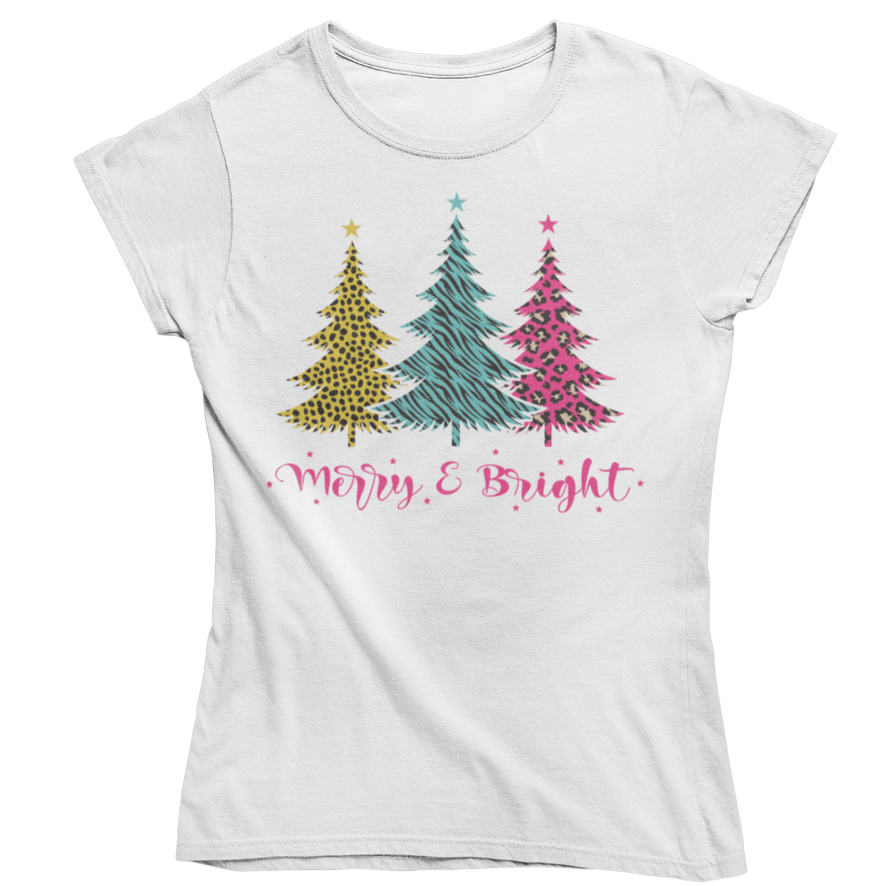 Triple Christmas Tree Womens Style T-Shirt 8Ball